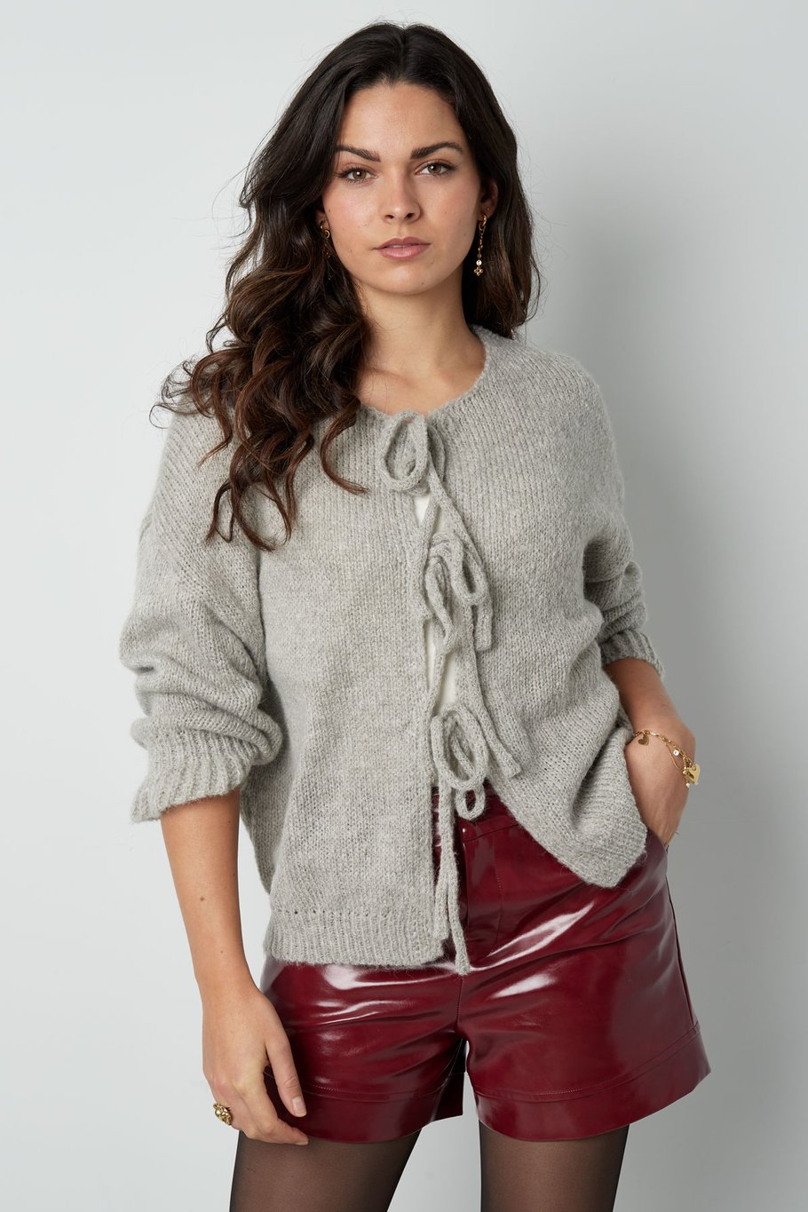 Tied up vest - Grey Picture4